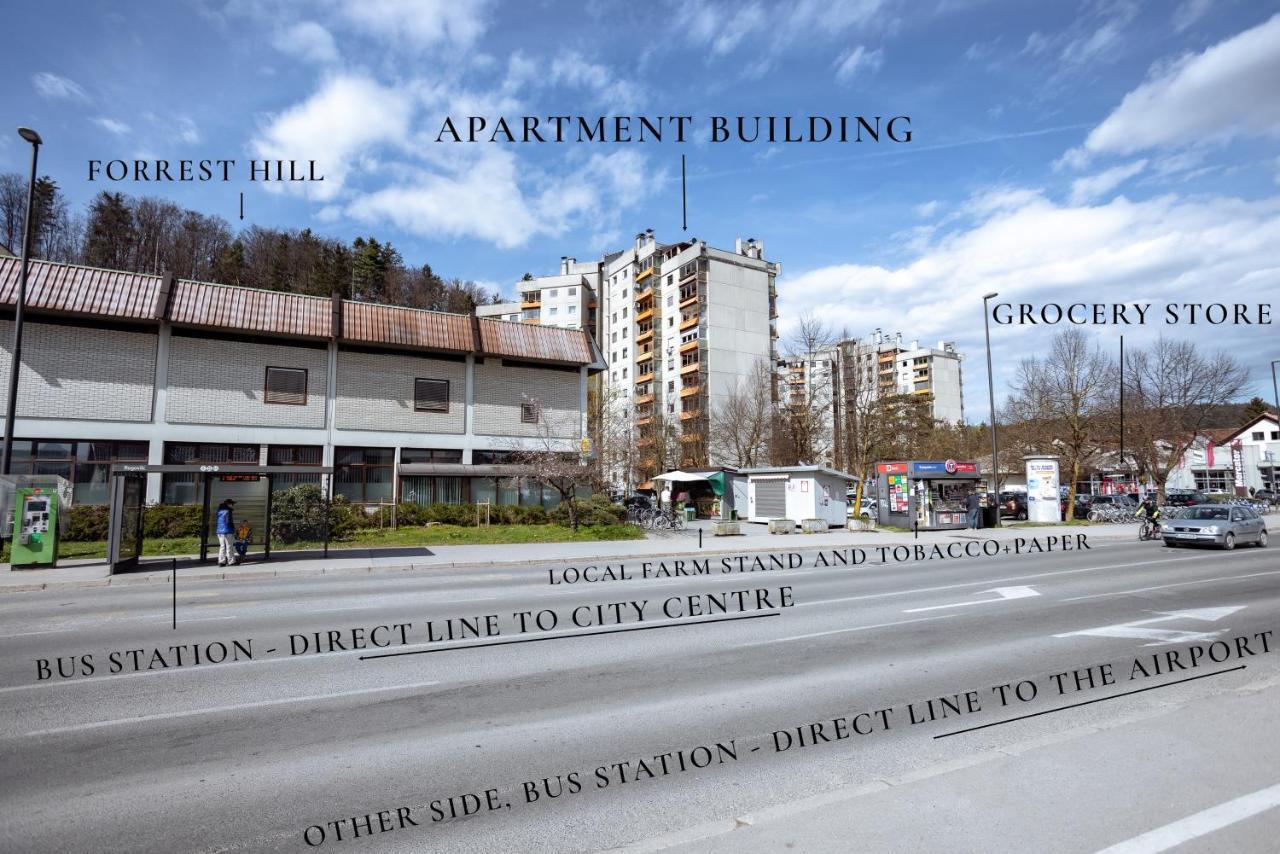 Elegant 1-Bedroom Apartment Near Hill Forest Любляна Екстериор снимка